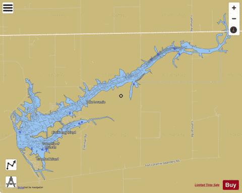 Loramie depth contour Map - i-Boating App