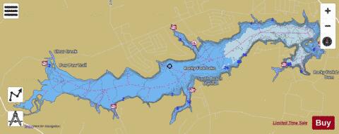 Rocky Fork depth contour Map - i-Boating App