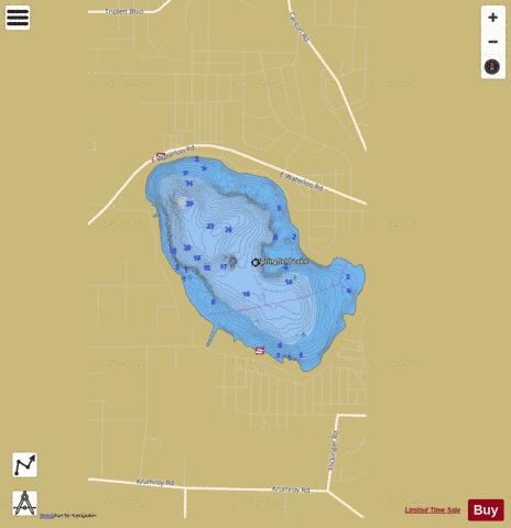 Springfield depth contour Map - i-Boating App