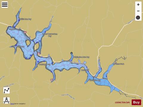Tappan depth contour Map - i-Boating App