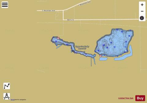 Upper Sandusky 1 depth contour Map - i-Boating App