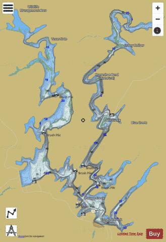 McGee Creek depth contour Map - i-Boating App