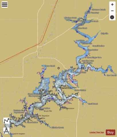 Grand depth contour Map - i-Boating App