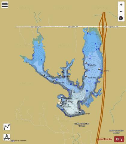 Lake Jean Neustadt depth contour Map - i-Boating App