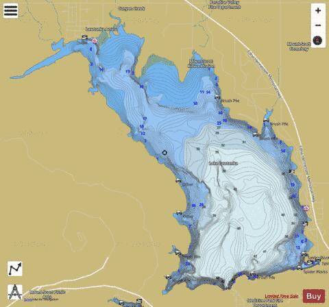 Lake Lawtonka depth contour Map - i-Boating App