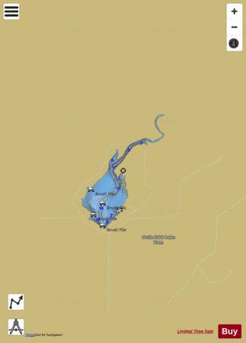 Lake Ozzie Cobb depth contour Map - i-Boating App