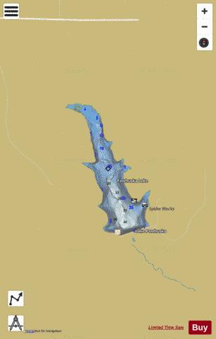 Lake Pawhuska depth contour Map - i-Boating App