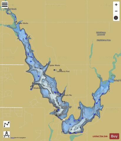 Lake Ponca depth contour Map - i-Boating App
