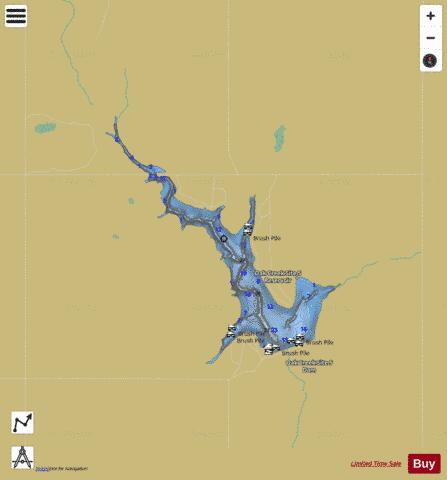 Lake Vanderwork depth contour Map - i-Boating App