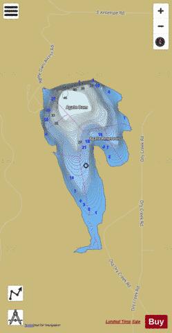 Agate Reservoir depth contour Map - i-Boating App