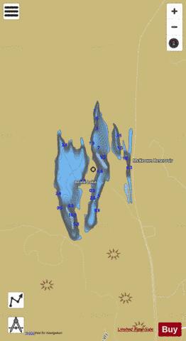 Beale Lake depth contour Map - i-Boating App