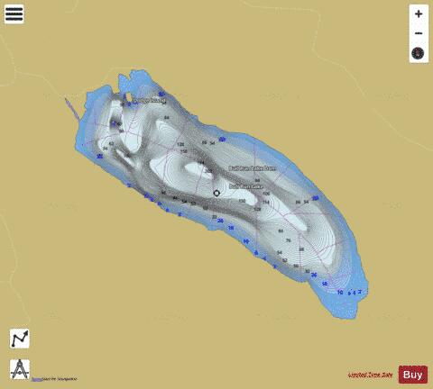 Bull Run Lake depth contour Map - i-Boating App
