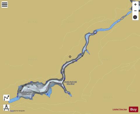 Bull Run Reservoir Number Two depth contour Map - i-Boating App