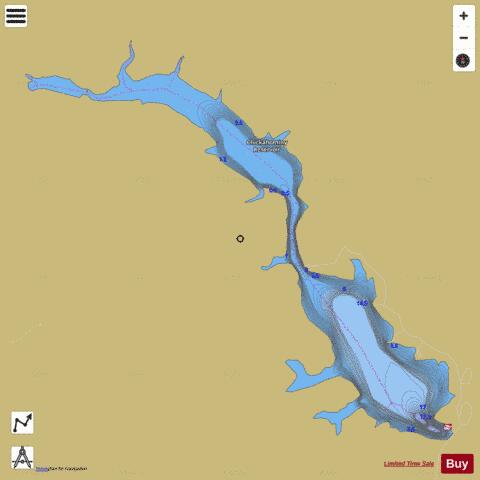 Chickahominy Reservoir depth contour Map - i-Boating App