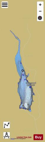 Cottonwood Reservoir depth contour Map - i-Boating App