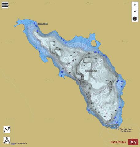 Fourmile Lake depth contour Map - i-Boating App
