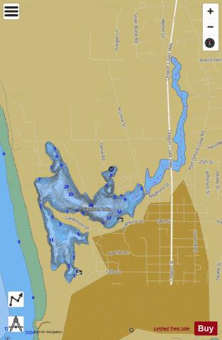 Garrison Lake depth contour Map - i-Boating App