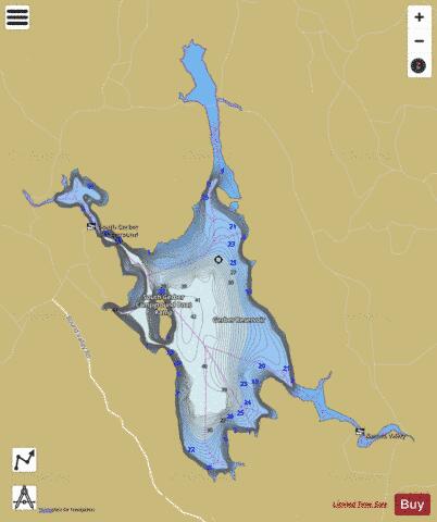 Gerber Reservoir depth contour Map - i-Boating App