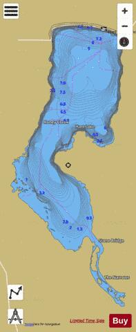 Hart Lake depth contour Map - i-Boating App