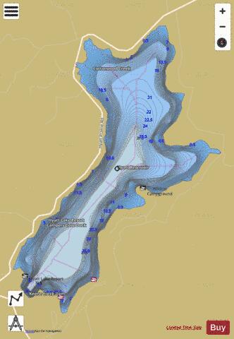 Hyatt Reservoir depth contour Map - i-Boating App