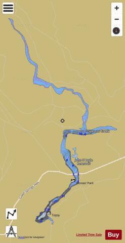 John C Boyle Reservoir depth contour Map - i-Boating App