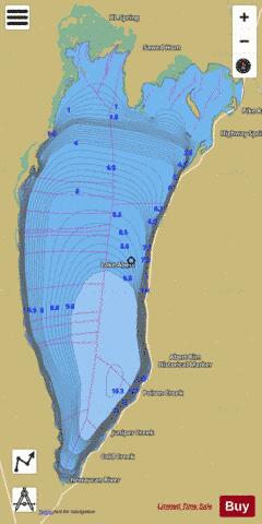 Lake Abert depth contour Map - i-Boating App