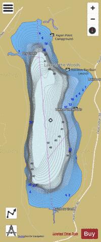 Lake of the Woods depth contour Map - i-Boating App