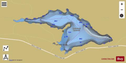 Rock Creek Reservoir depth contour Map - i-Boating App