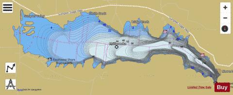 Mason Reservoir depth contour Map - i-Boating App