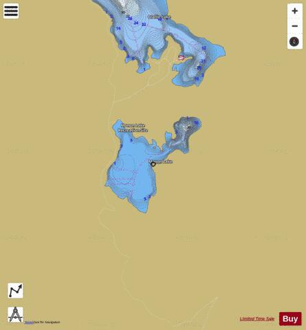 Monon Lake depth contour Map - i-Boating App