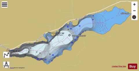 Ochoco Reservoir depth contour Map - i-Boating App