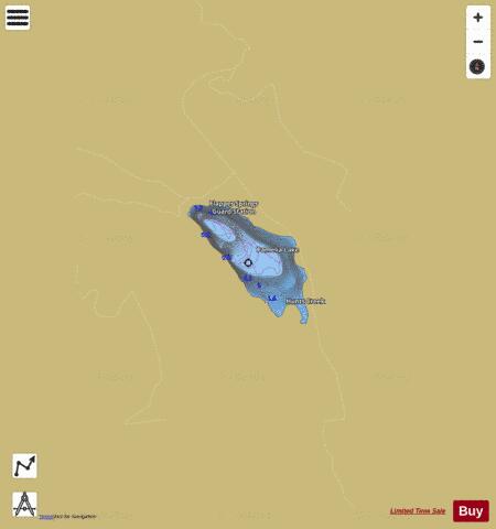 Pamelia Lake depth contour Map - i-Boating App