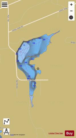 Platt 1 Reservoir depth contour Map - i-Boating App