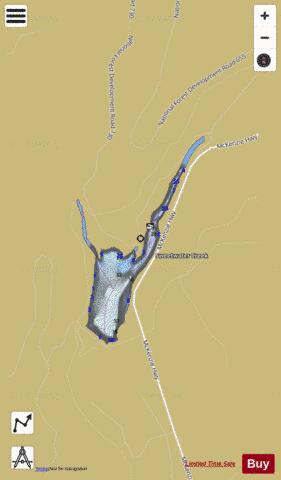 Trail Bridge Reservoir depth contour Map - i-Boating App