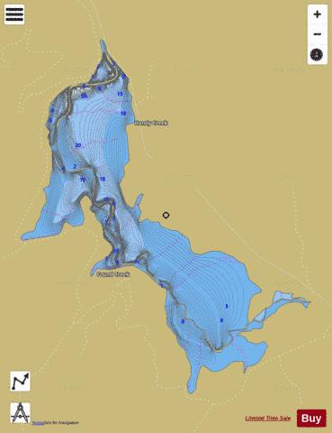 Valsetz Lake (historical) depth contour Map - i-Boating App