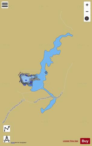 Walton Lake depth contour Map - i-Boating App