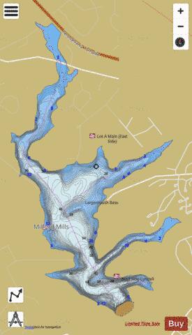Marsh Creek Lake depth contour Map - i-Boating App