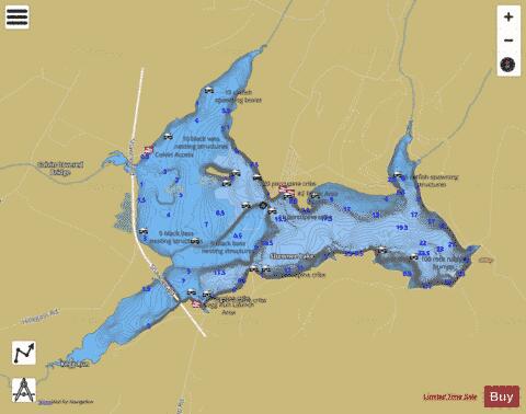 Shawnee Lake depth contour Map - i-Boating App