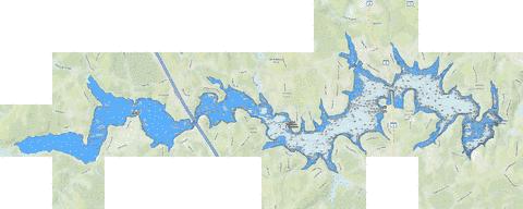 Lake William C Bowen depth contour Map - i-Boating App