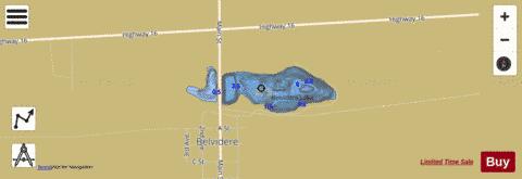 Belvidere depth contour Map - i-Boating App