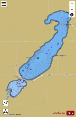 Campbell depth contour Map - i-Boating App