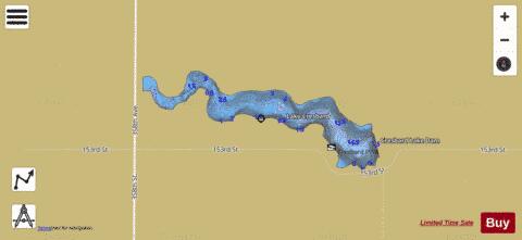 Cresbard depth contour Map - i-Boating App