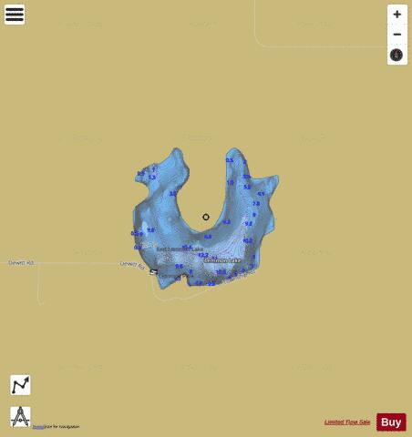 East Lemmon depth contour Map - i-Boating App