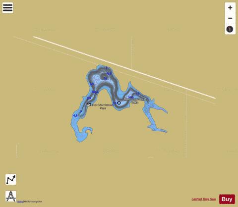 East Morristown depth contour Map - i-Boating App