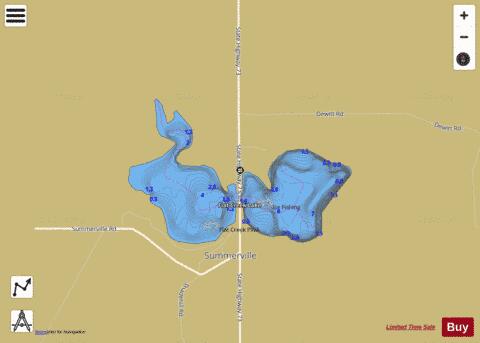 Flat Creek depth contour Map - i-Boating App
