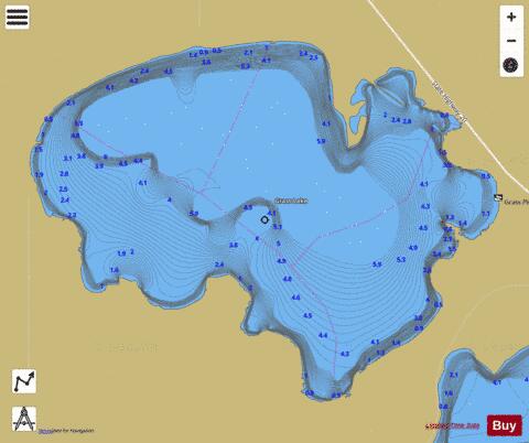 Grass depth contour Map - i-Boating App