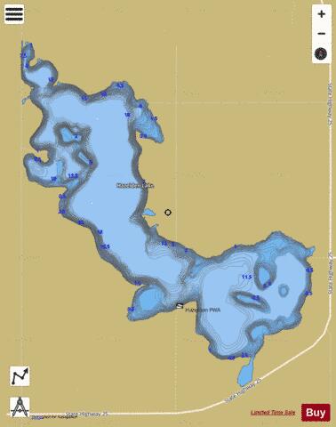 Hazeldon depth contour Map - i-Boating App