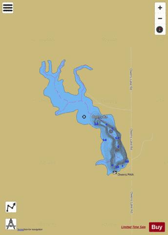 Owen depth contour Map - i-Boating App