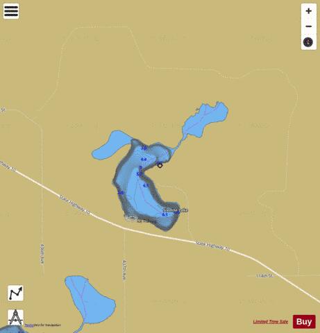 Six Mile depth contour Map - i-Boating App