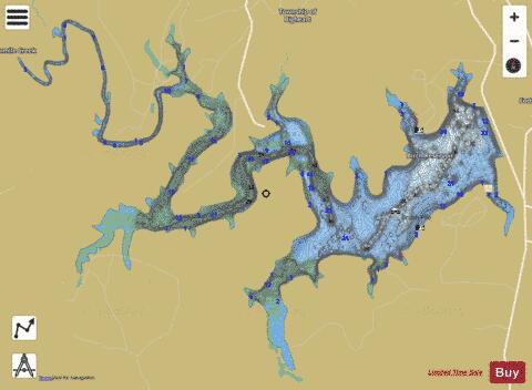 Birch Lake depth contour Map - i-Boating App